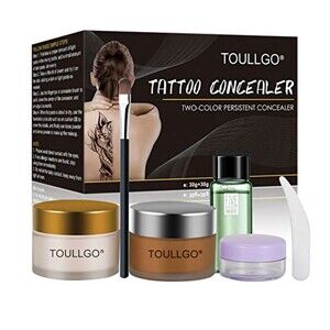 NIB Toullgo Tattoo Scar Concealer Two Color Persistent Concealer Full Coverage